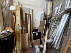 Assorted wooden planks, kitchen unit boards ect