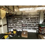 Two bays of 8-shelf rack, H 2.2m x W 3.15m x D 38cm (this lot is located at Portreath) (Please note: