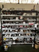 Contents of shelving to include branded names of Honda, Bricos, John Deere, Countax, Mitox parts &