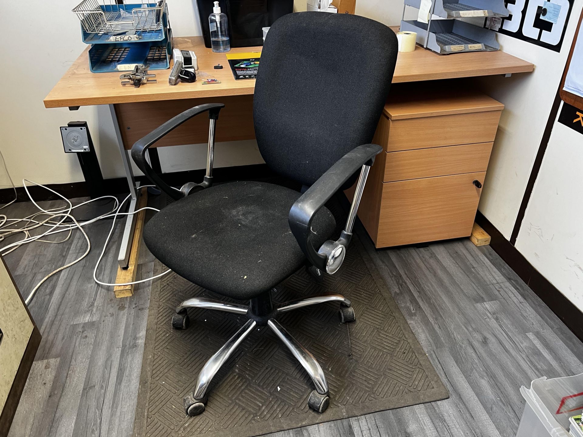 Office desk, pedestal, chair (this lot is located at Portreath) - Image 2 of 3
