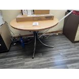 Round table, approx 3ft diameter (excluding contents) (this lot is located at Portreath)