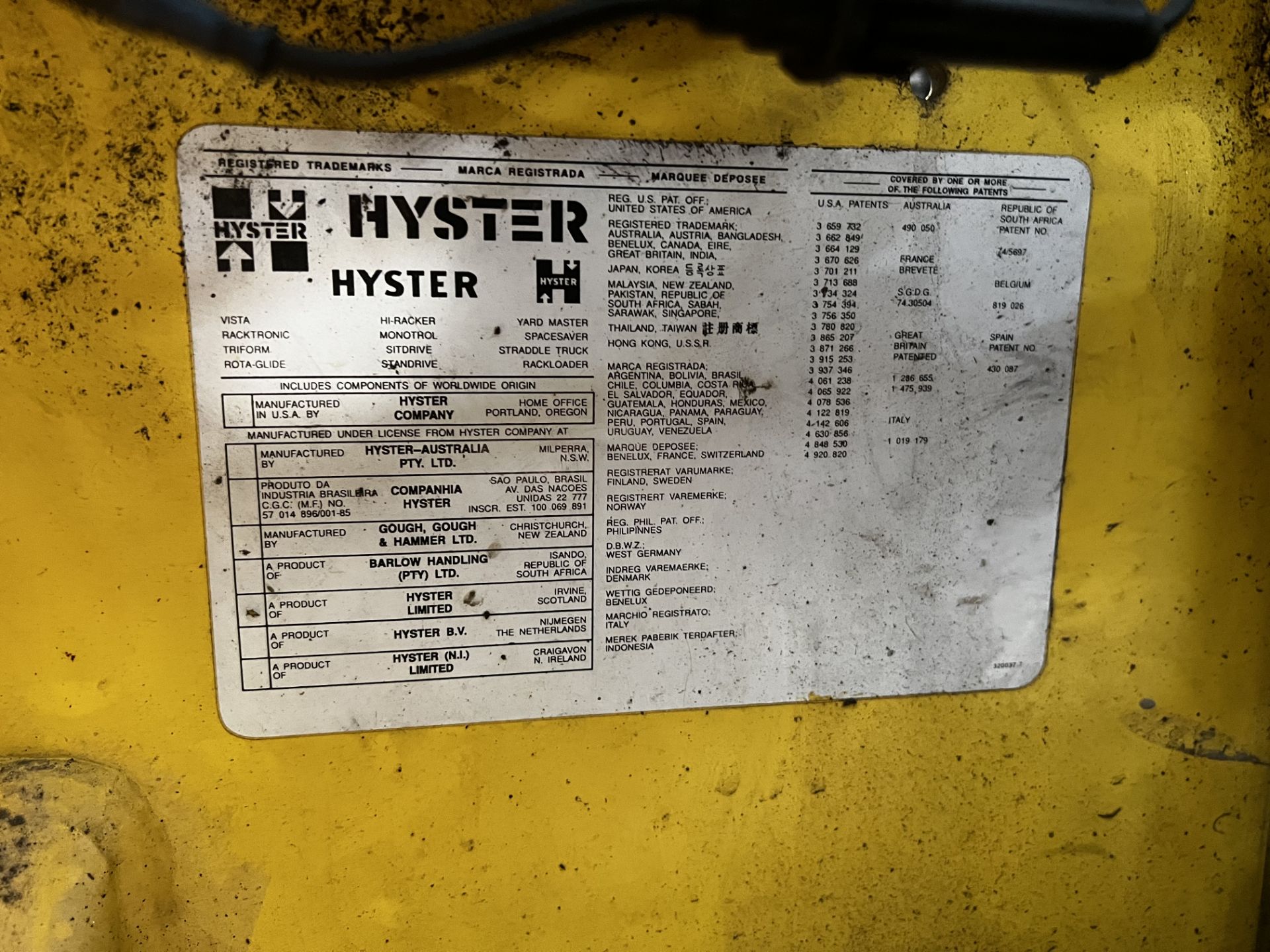 Hyster counter balance, model EZ00XL, serial no. C108A04644P date of manufacture 1993, hours: t.b. - Image 8 of 12