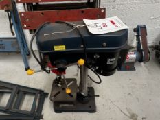 Titan 9 speed SF16N-9 pillar drill, Clarke 6" bench grinder (This lot is located in Plympton)