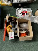 Three boxes of test equipment and parts (This lot is located in Plympton)