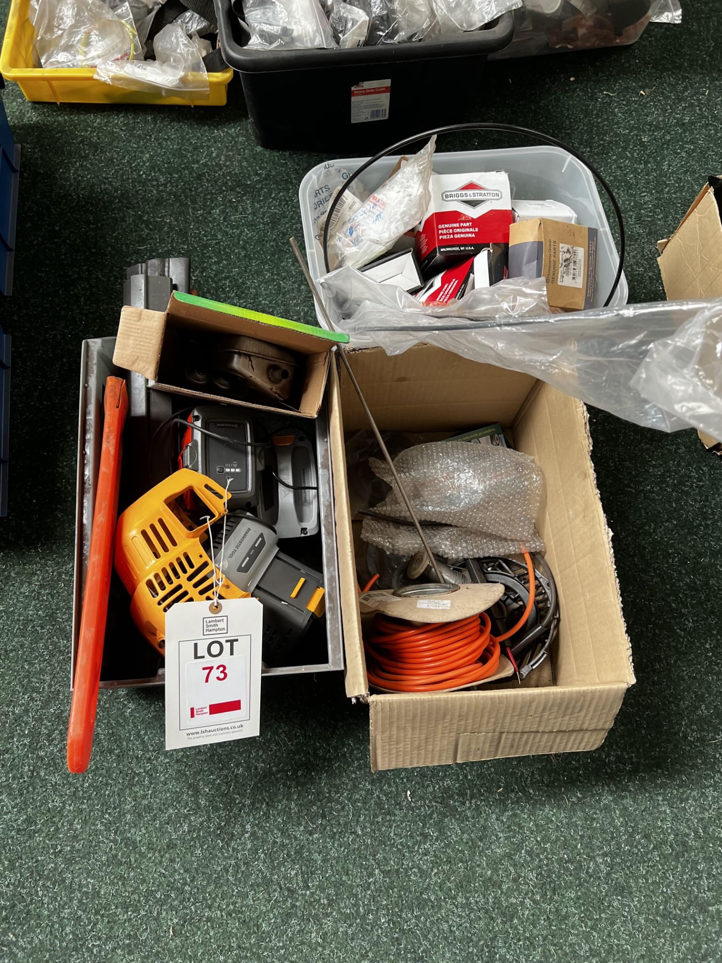 Three boxes of test equipment and parts (This lot is located in Plympton)