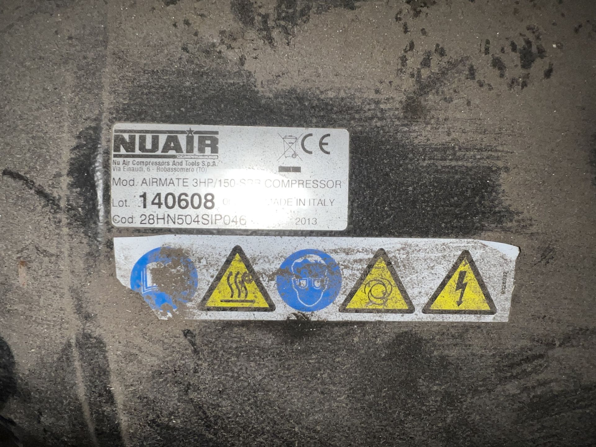 Nuair Airmate 3HP 150SNB compressor (this lot is located at Portreath) - Image 2 of 4