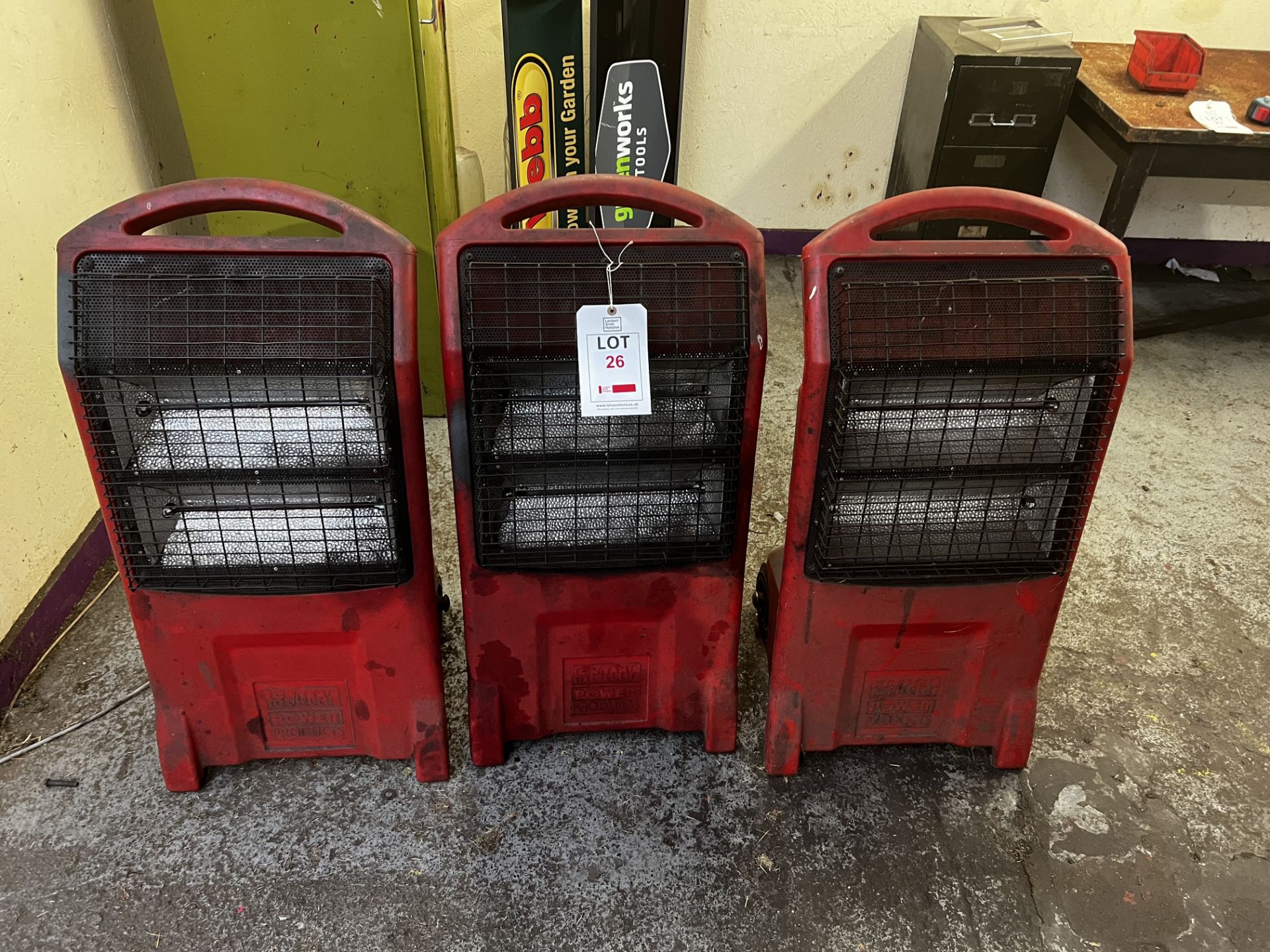 Three Sealey electric heaters (this lot is located at Portreath)