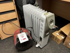 Two under desk radiators, one Honeywell electric heater (This lot is located in Plympton)