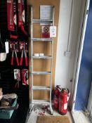 Two ladders (1 - 3-way extension ladder, 1 - 26-stepladder), 3.5 - 6.1m (This lot is located in