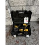 De Walt drill, model DCD778, with two battery chargers (this lot is located at Portreath)
