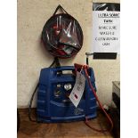 Draper 12v power pack with compressor, one set of jump leads (this lot is located at Portreath)