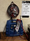 Draper 12v power pack with compressor, one set of jump leads (this lot is located at Portreath)