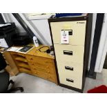 Pine 4-drawer 3-shelf unit (This lot is located in Plympton)