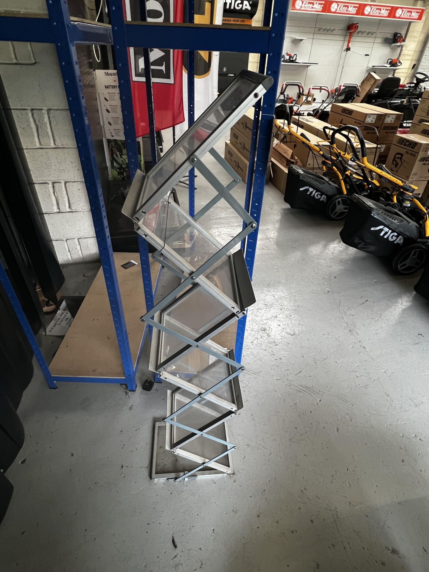 Two small adjustable racks, with display stands H 2.2m x W 1.2m x D 45cm (this lot is located at - Image 4 of 5