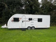 Sprite Caravan Swift Quatro EW, purchased new March 2022 double axle wheel base, cooker, 3 ring hob,