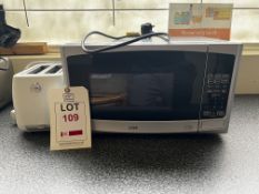 Logik microwave and toaster (this lot is located at Portreath)