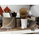 Assorted rolls of laminate and veneers