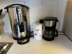 Mylek hot water vessel, kettle and caffetiere