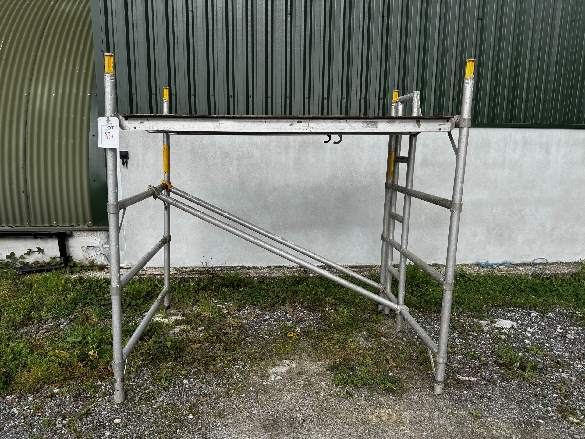 Scaffold raised work platform, height 6ft approx.