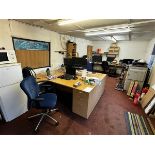 Inclusive Lot to include all office furniture to include, x2 corner desks, x1 wall mounted U