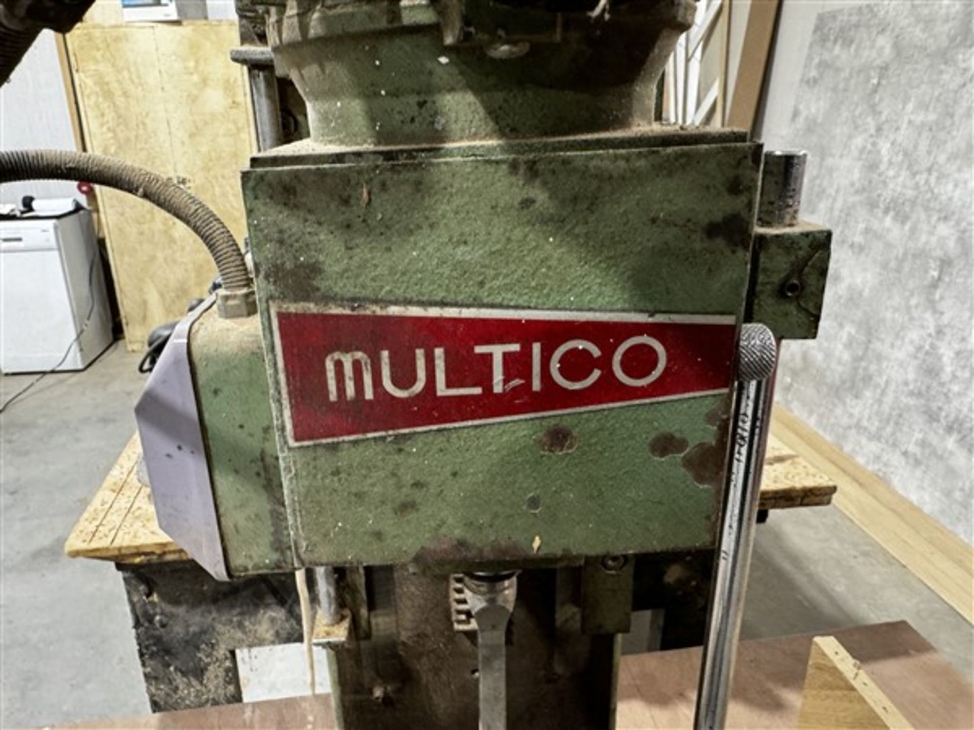 Multico M1 vertical chisel morticer,with fitted workbench height 75cm x length 1.23m x width 70cm - Image 2 of 9