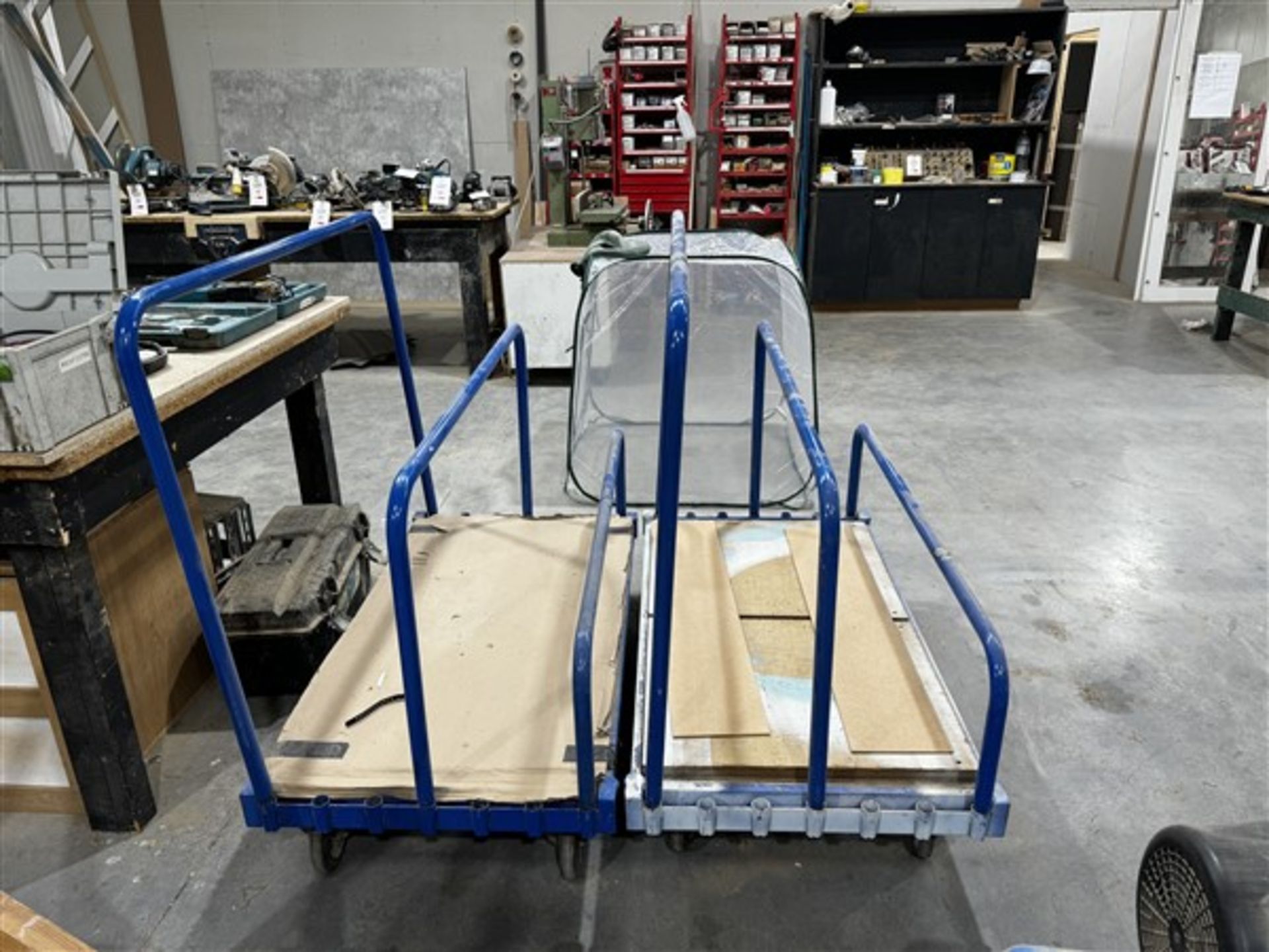 Two metal framed trolleys - Image 3 of 4