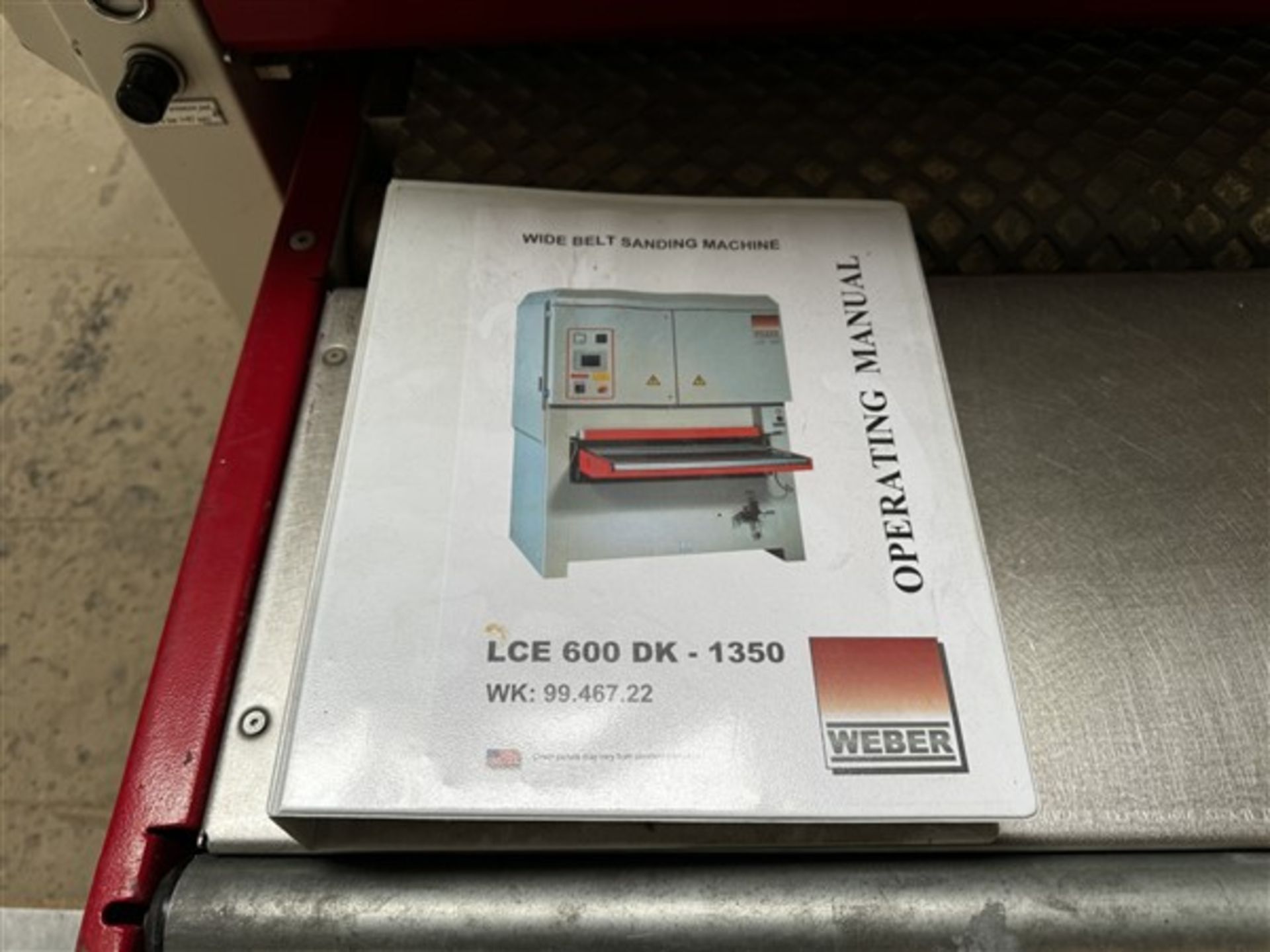 Webber wide belt sanding machine, model LCE-600-DK-1350, serial no 99.467.22 (2007) (Please - Image 4 of 9