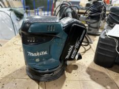 Makita DBO180 orbit sander, year 10/2017 to include battery charger