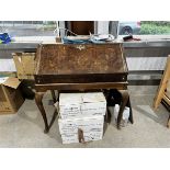 Antique syle wooden writing bureau, multi drawers