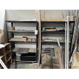 Two 4-shelf adjustable storage racks height 1.8m x length 1.2m x width 45cm