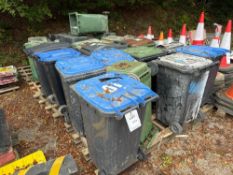 Approx 20 wheelie bins as lotted