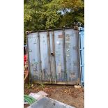 20” steel shipping container excluding contents - please note this item can be collected Monday 23rd