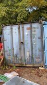 20” steel shipping container excluding contents - please note this item can be collected Monday 23rd