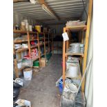 Contents of container to include large quantity of screws, locks, door handles, DPM rolls, hard