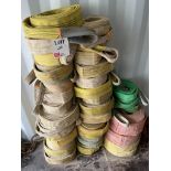 A quantity of various lifting straps, mixed weights as lotted *N.B. This lot has no record of