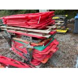 Approx 30 plastic crash barriers