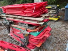 Approx 30 plastic crash barriers