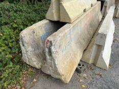 Two Concrete road barriers approx 3.5 tonnes