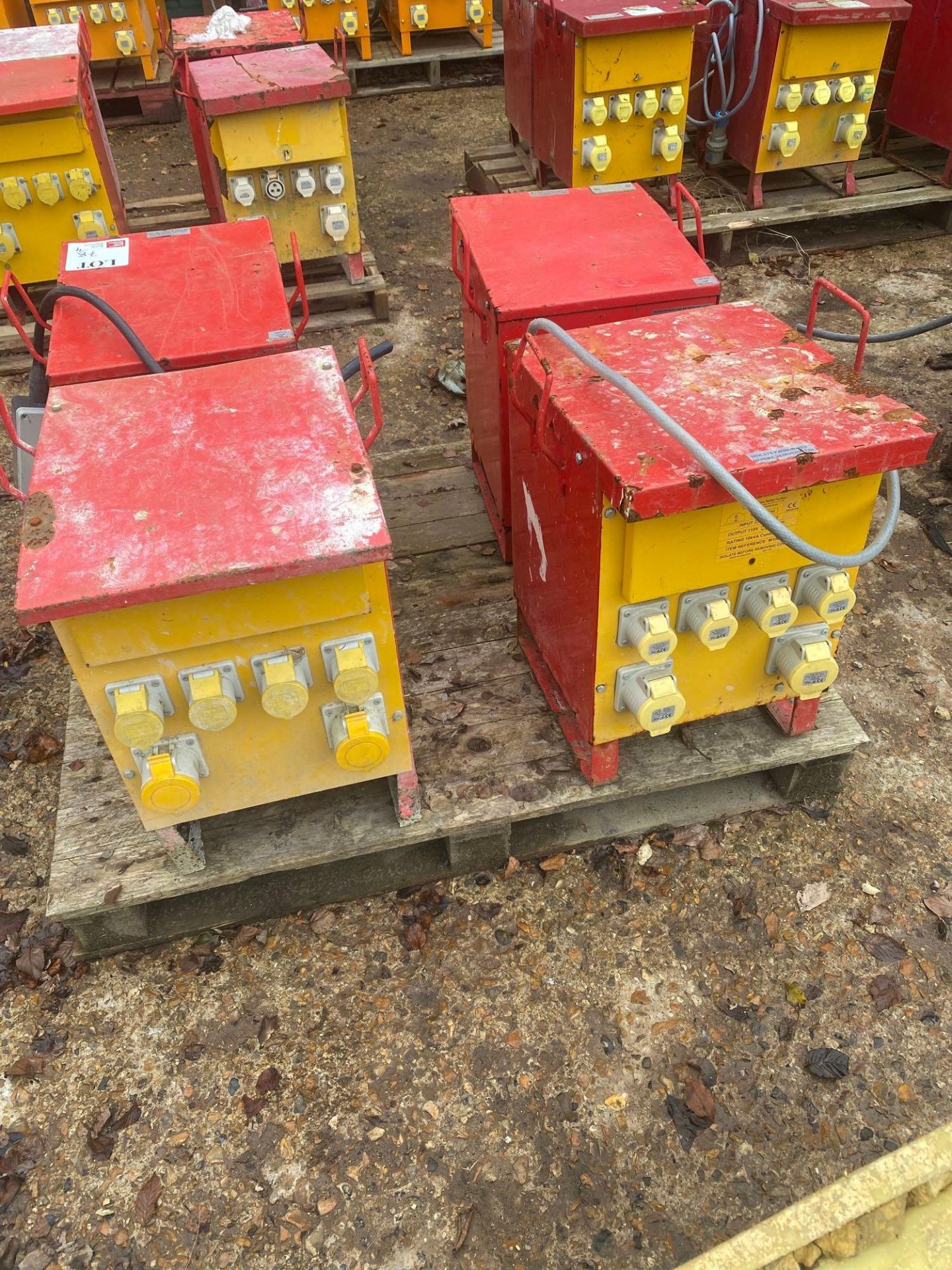 4 various 10kva site transformers with push plug outlets, 230v supply - Image 2 of 2