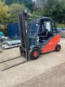 Linde 3t diesel powered forklift truck, model H30D, serial number H2X393P03203, date of