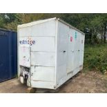 Trailer mounted purpose-built welfare pod, consisting of a canteen, drying room toilet and built