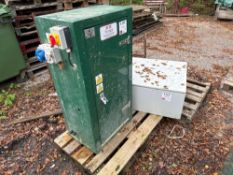 Fiberglass site electric box and one metal electrical box