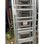 Seven aluminium ladder sets