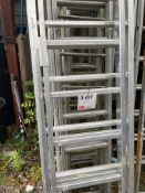 Seven aluminium ladder sets