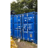 20” steel shipping container excluding contents - please note this item can be collected Monday 23rd