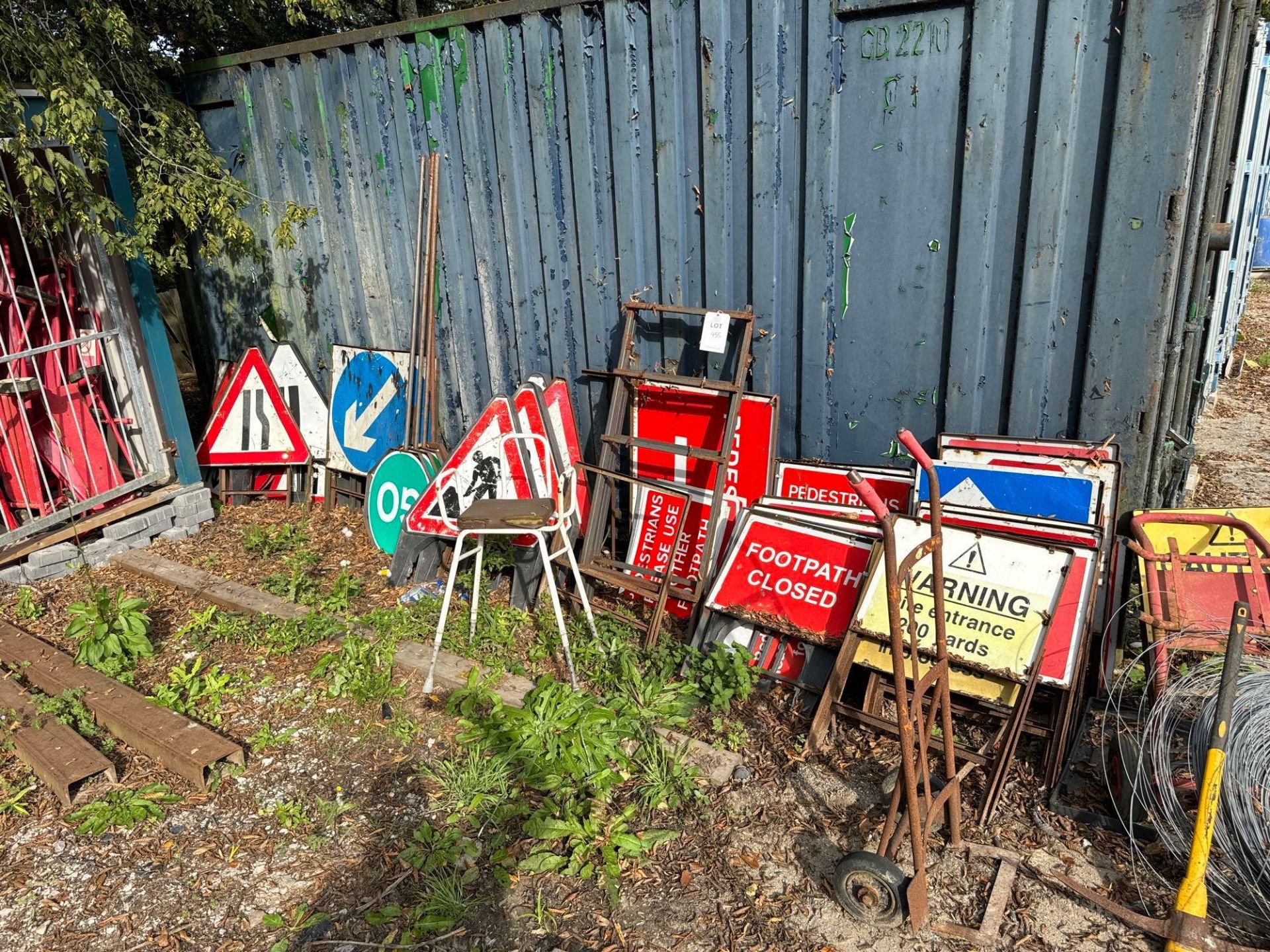 Various road signs as lotted