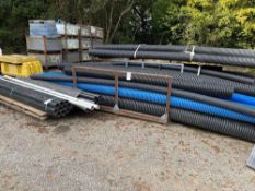 2 stillages and 1 pallet and contents of various plastic waste pipe as lotted