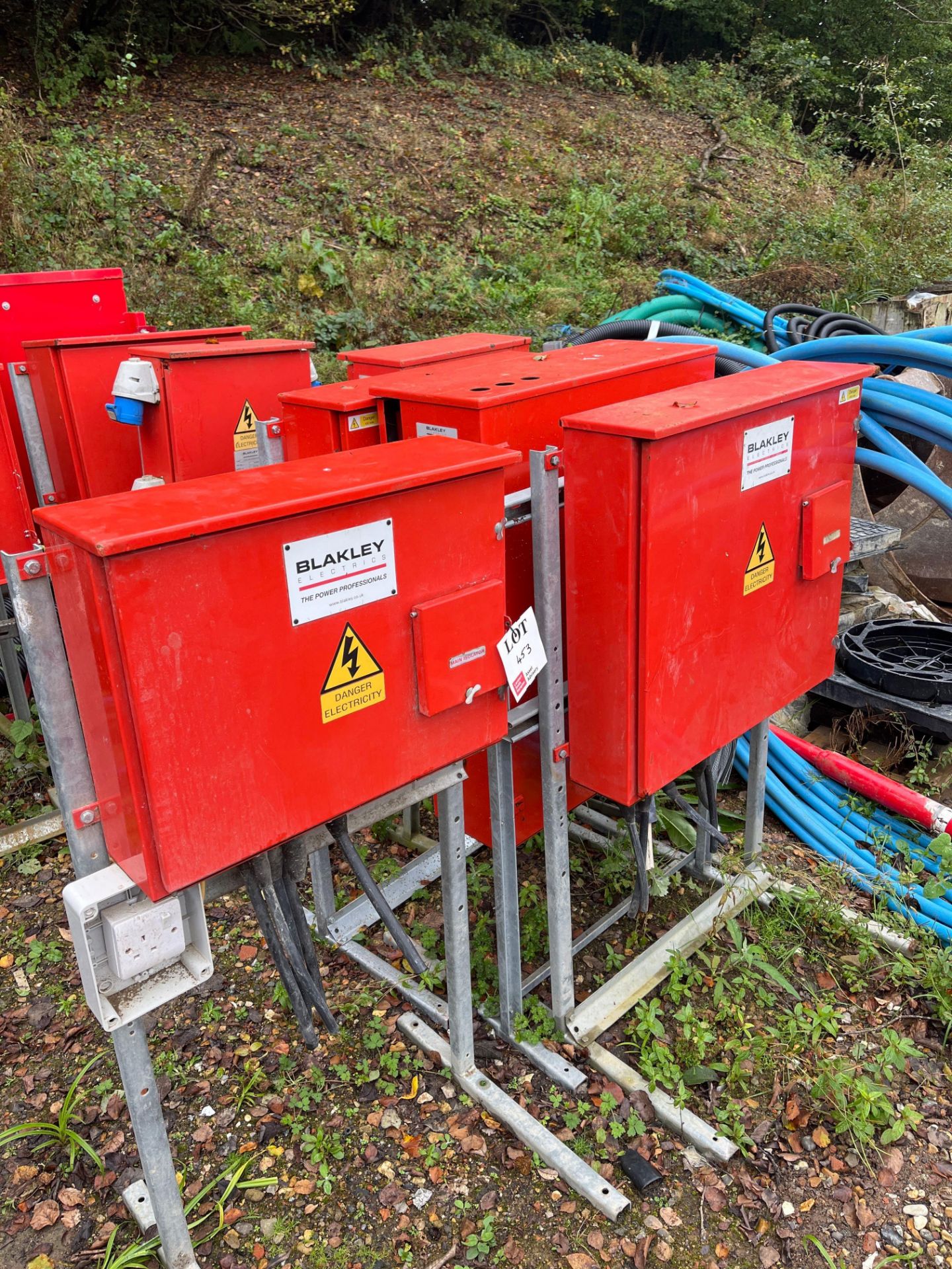 Five Blakeley electrical fuse boxes