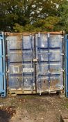 20” steel shipping container excluding contents - please note this item can be collected Monday 23rd