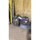 2x metabo ASR 25litre shop vacuum 110v